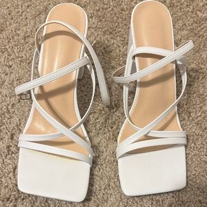 Elegant White Strappy Sandals